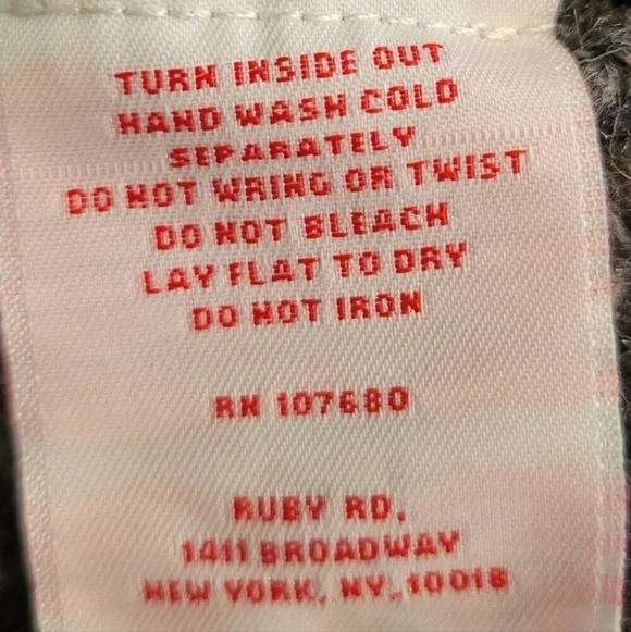 Ruby Rd. Gray Ruffled 3/4 Sleeve Open Front Cardigan Sweater Size Large - Picture 7 of 7